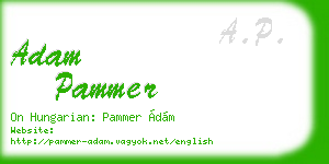 adam pammer business card